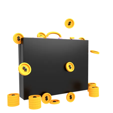 Financial Bag  3D Illustration