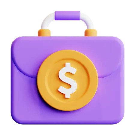 Financial Bag  3D Illustration