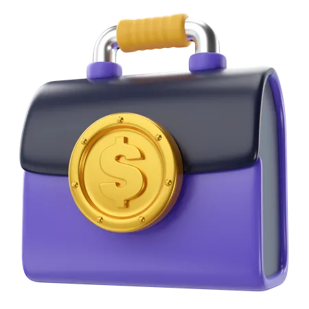 3 D Illustration Financial Bag 3D Icon