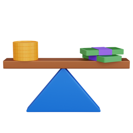 Financial Balance Scale  3D Icon