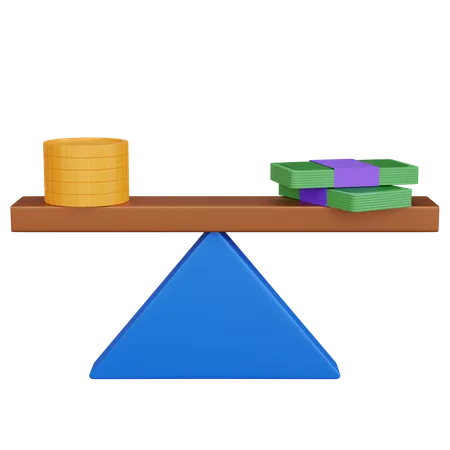 Financial Balance Scale  3D Icon