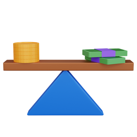 Financial Balance Scale 3D Icon