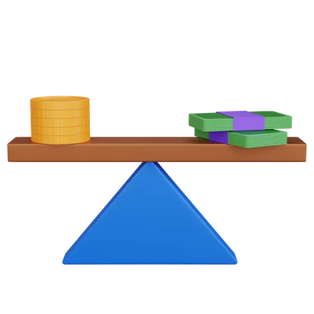 Financial Balance Scale 3D Icon
