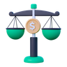 3d financial balance logo