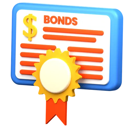 Financial Bonds 3 D Icon Illustration 3D Icon