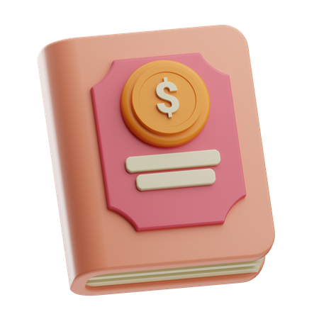 財務帳簿  3D Icon