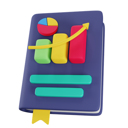 Financial Book  3D Illustration