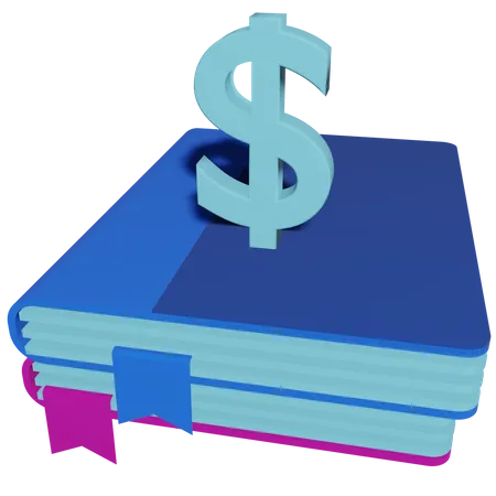 Financial Book  3D Illustration