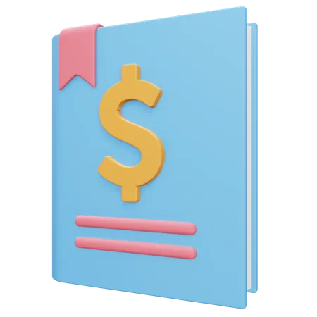 Financial Book 3D Illustration