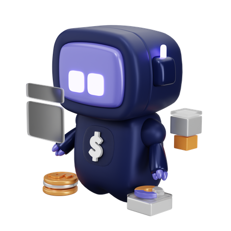 Financial Bot 3D Icon