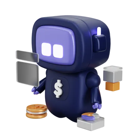 Financial Bot 3D Icon