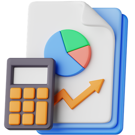 財務予算  3D Icon