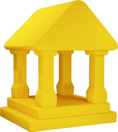 Financial Building  3D Illustration