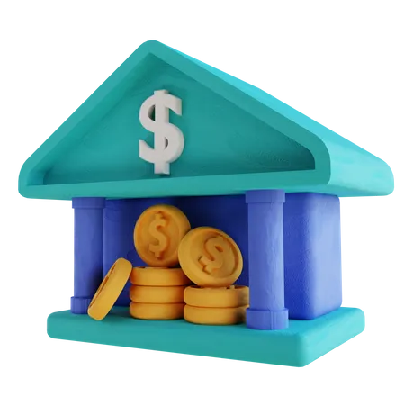 Financial Building 3D Illustration