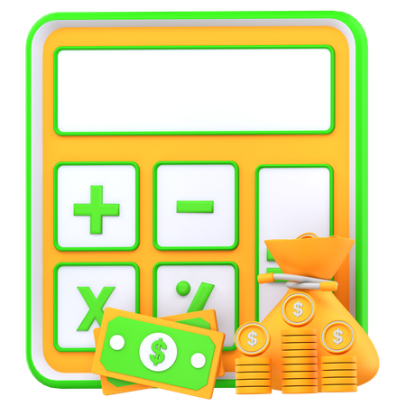 Financial calculate  3D Icon