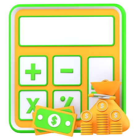 Financial calculate  3D Icon