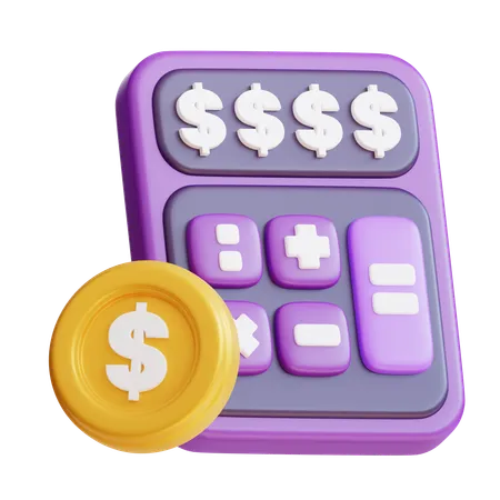 3 D Financial Calculation Icon 3D Icon