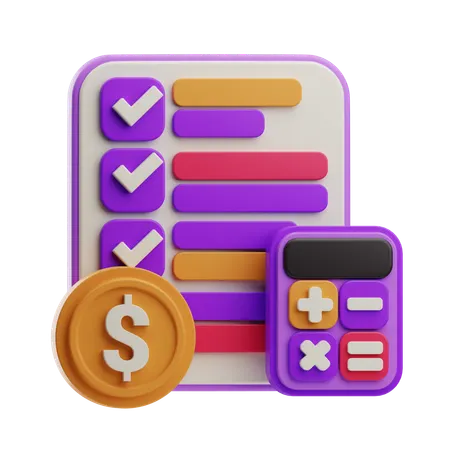 Financial Calculation  3D Icon