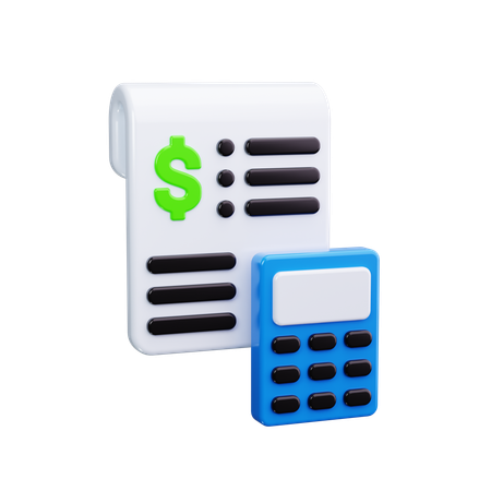 Financial Calculation  3D Icon