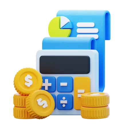 Financial Calculation  3D Icon