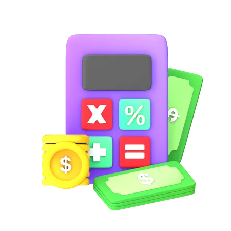 Financial Calculation  3D Icon