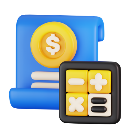 Financial Calculation  3D Icon