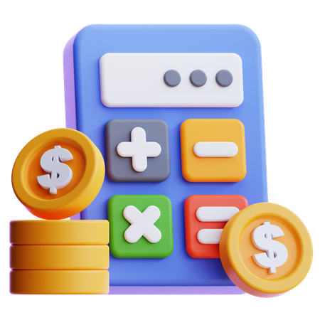 Financial Calculation  3D Icon