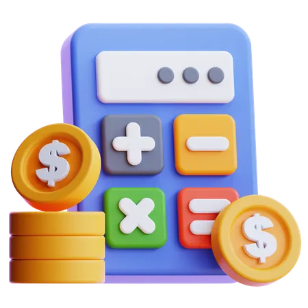 Financial Calculation  3D Icon