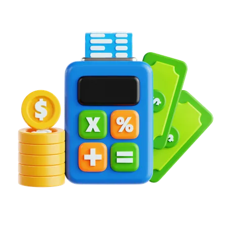 Financial Calculation  3D Icon