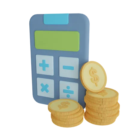 Financial Calculation  3D Icon