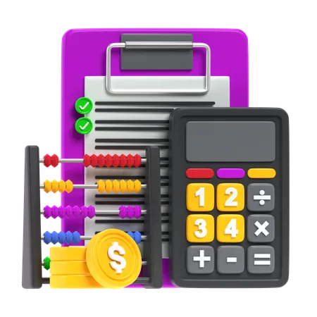 Financial Calculation  3D Icon