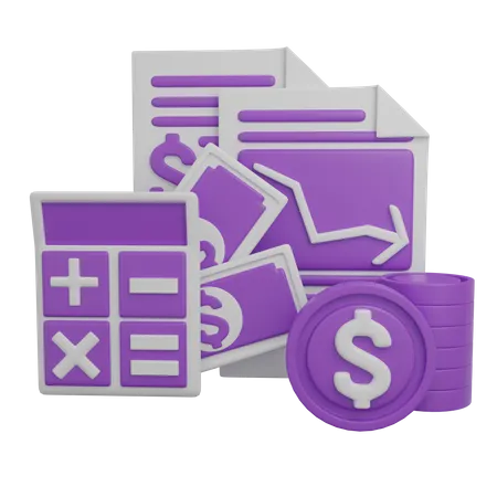 Financial Calculation  3D Icon