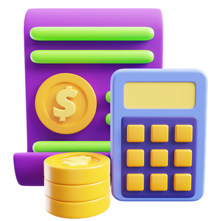 Financial Calculation  3D Icon