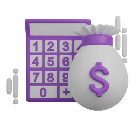 Financial Calculation  3D Icon