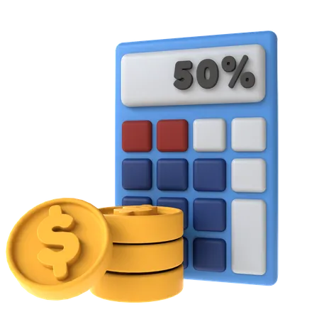 Financial Calculation  3D Icon