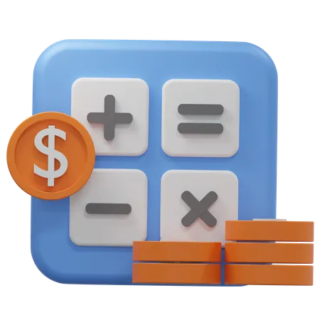 Financial Calculation  3D Icon