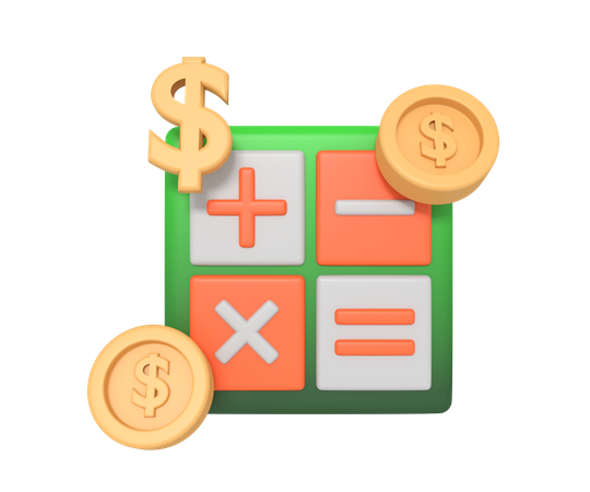 Financial Calculation  3D Icon