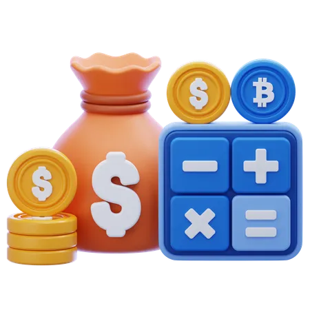 Financial Calculation  3D Icon