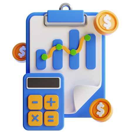 Financial Calculation  3D Icon