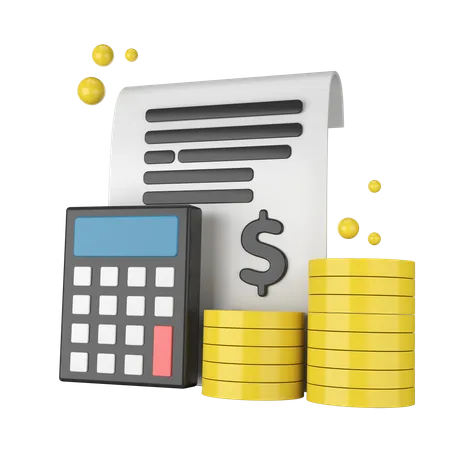 Financial Calculation  3D Icon