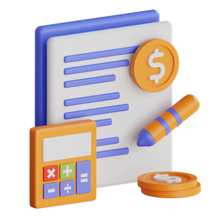 Financial Calculation  3D Icon