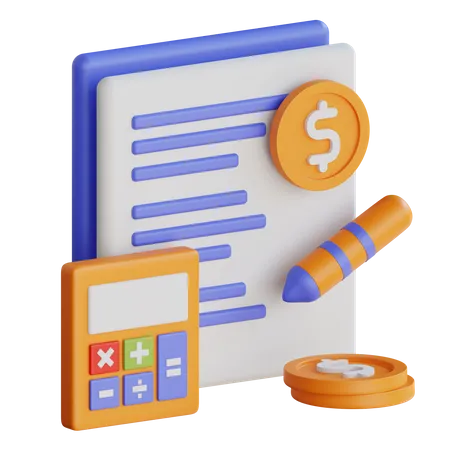 Financial Calculation  3D Icon