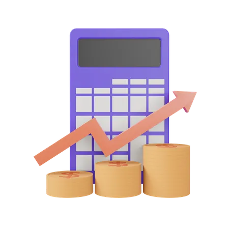 Financial Calculation  3D Icon