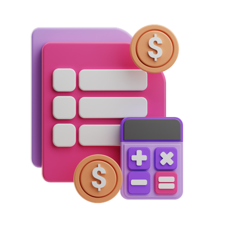 Financial Calculation  3D Icon