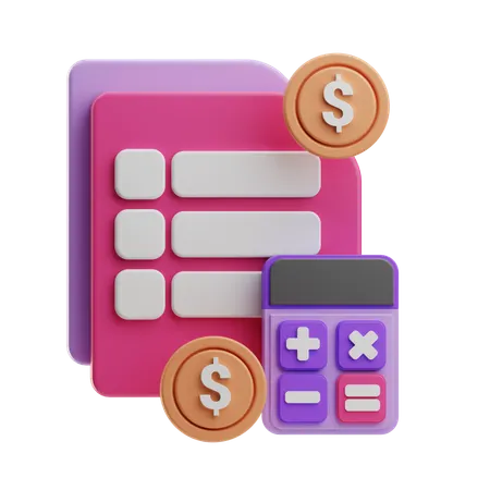 Financial Calculation  3D Icon