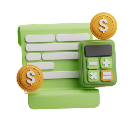 Financial Calculation  3D Icon