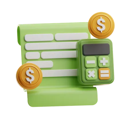 Financial Calculation  3D Icon
