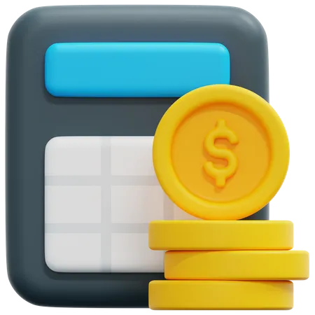 Financial Calculation  3D Icon