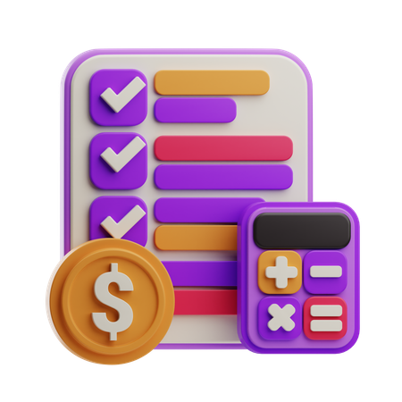 Financial Calculation  3D Icon