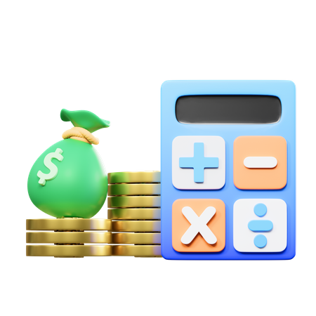 Financial Calculation  3D Icon